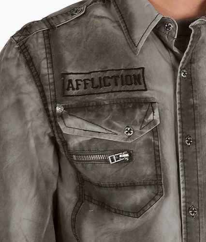 Affliction Black Premium Clash Fortune Shirt photo